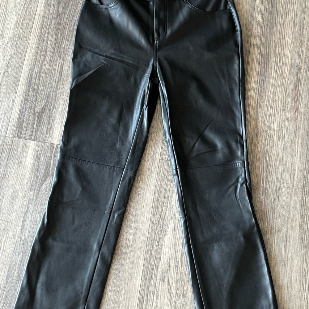 Sanctuary Liquid Pants – Size 25, Black PU Coated, Like New
